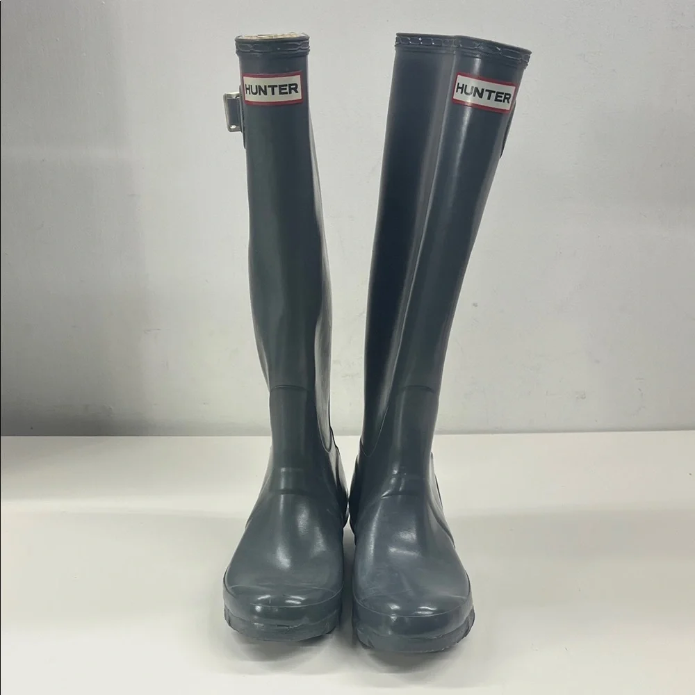 HUNTER Women’s Original Tall Hunter Boots in Grey Size 5